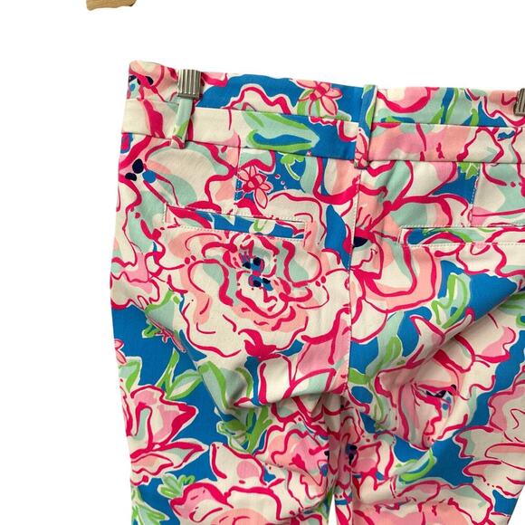 Lilly Pulitzer Capri Pants Size 0 Lucky Charm Floral - Picture 10 of 12